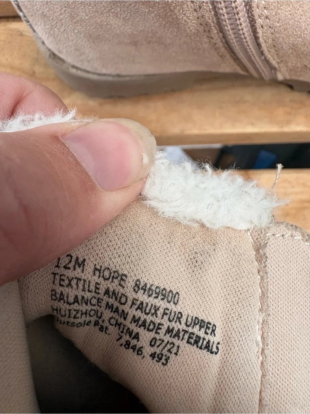 Cozy Faux-Suede Fur-Trim Kids Ankle Boots - Light Taupe